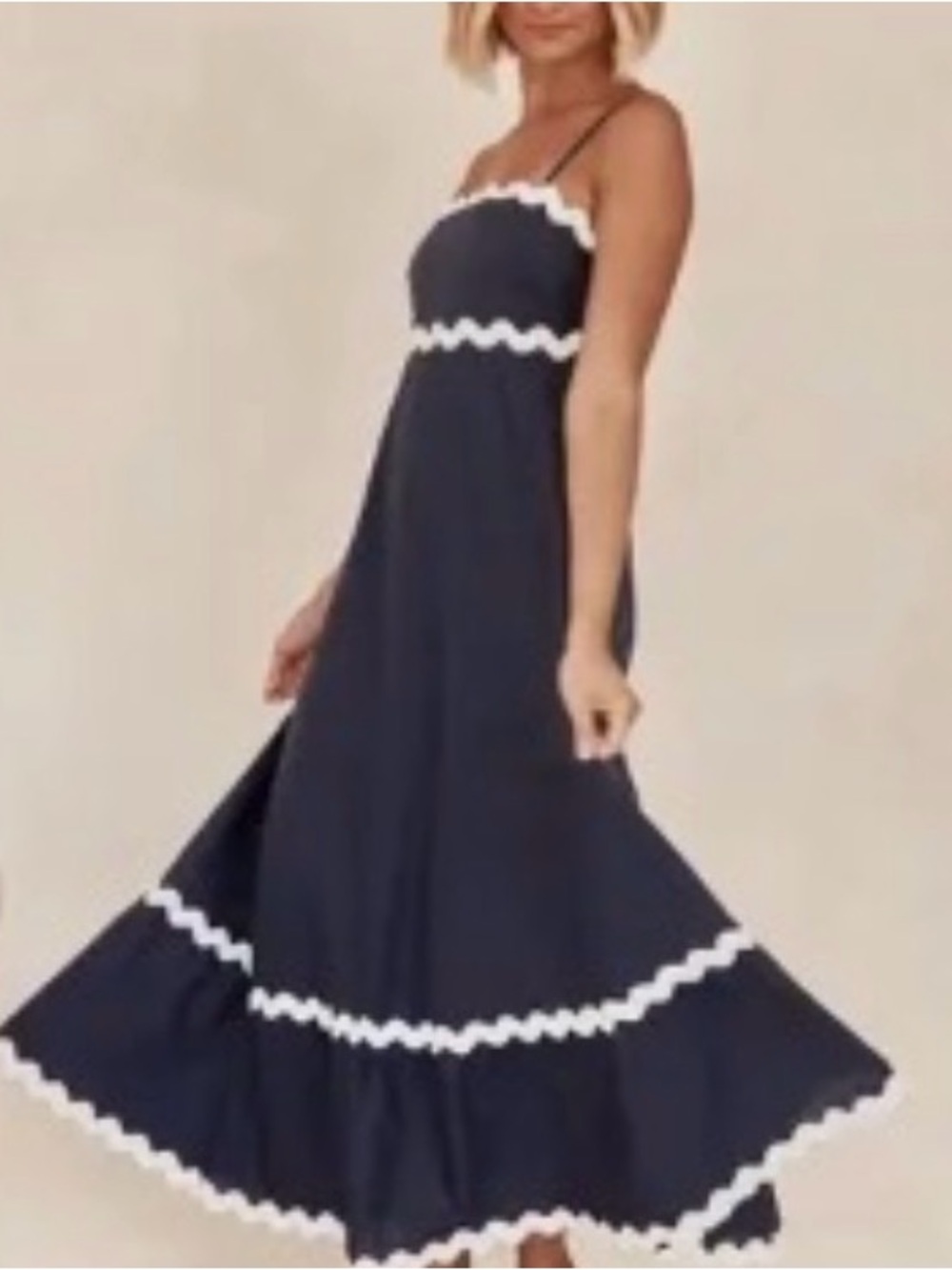 navy long dress